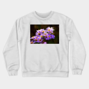 Michaelmas Daisies - Digital Art Crewneck Sweatshirt